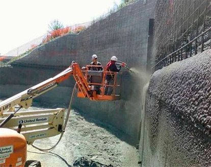 lanzadora de concreto